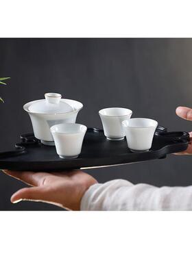 新款乌小金石头家20210203干湿两用茶盘阳台用储水盘托茶简约干泡
