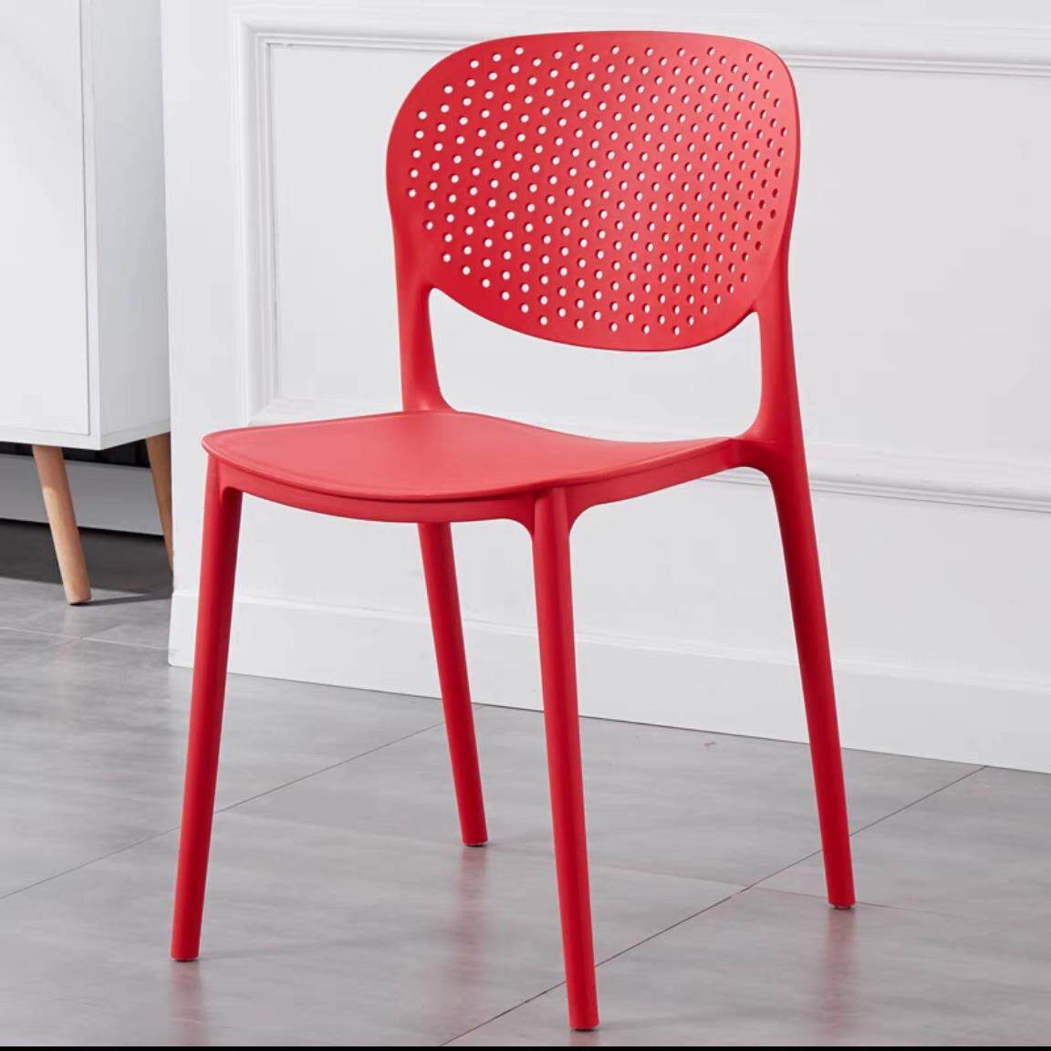 北欧家用塑料餐椅子简约休闲靠背椅子时尚塑胶书桌洽谈椅户外凳子