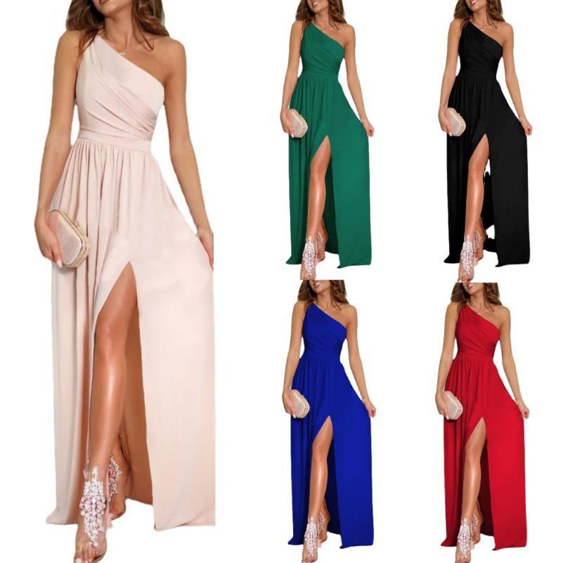 women dress sleeveless slit for elegant Off-shoulder sexy