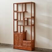 红木博古架新中式 花梨木客厅置物架实木茶室多宝阁隔断彷古古董架