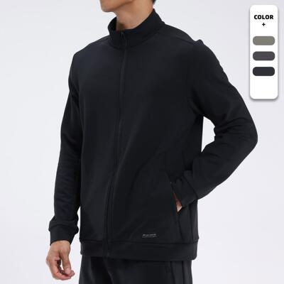 Outdoor windproof sports jacket men's stand up collar