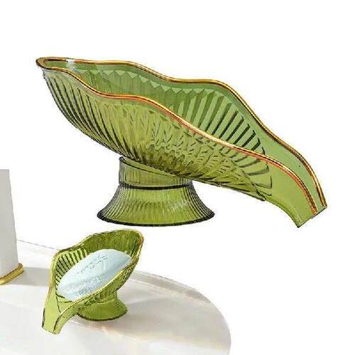 Draining Soap Dish Leaf Shape Soap Box Easy Cleaning Soap