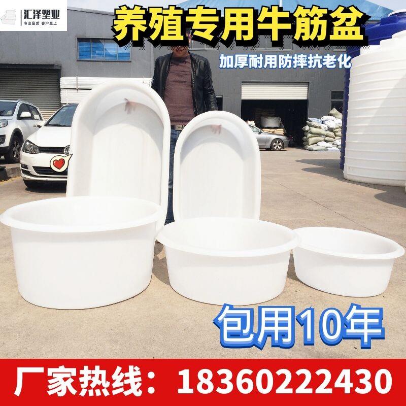 加厚牛筋塑料长方形椭圆盆水产养鱼龙虾龟螃蟹家用洗澡养殖防老化