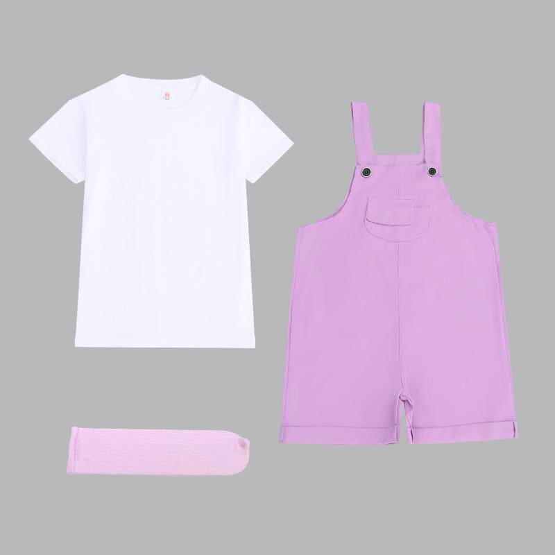 高档六一儿童糖果色彩唱抱婴袋裤表演服女七啦啦队服幼儿园男合演