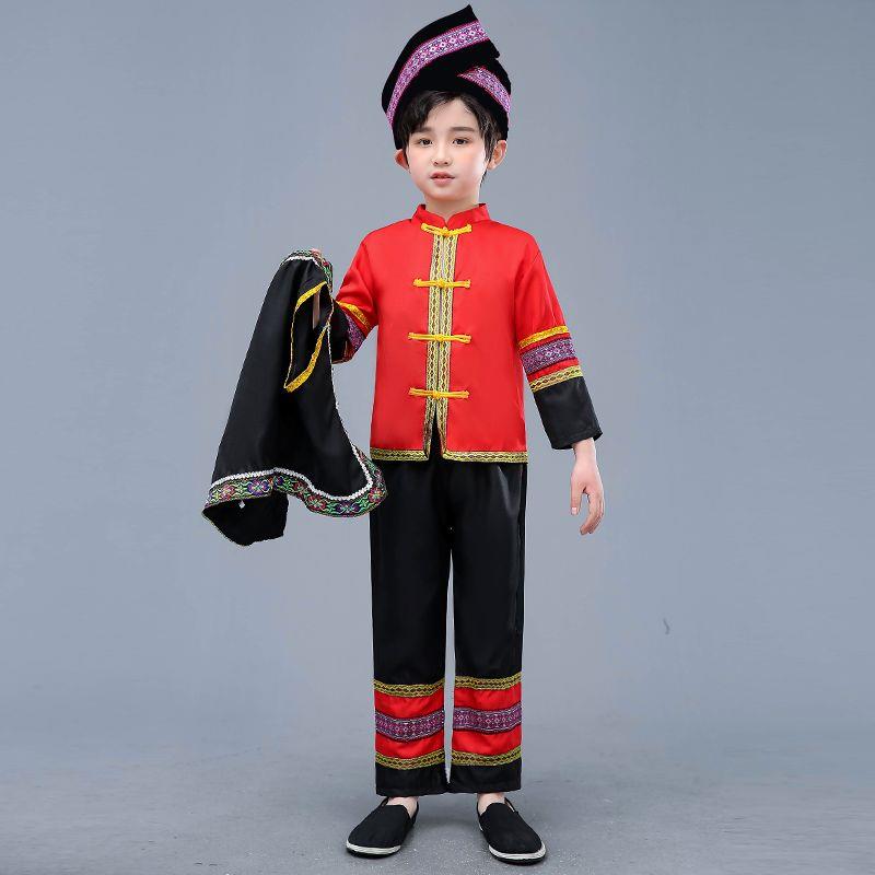 正品服广儿童壮族西三月三少数民族舞演出服装苗族土家蹈族表演装