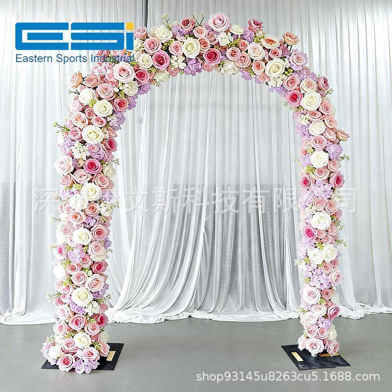 婚庆圆形拱门架子铝合金可拆背景架婚礼布置花门支架深圳厂家