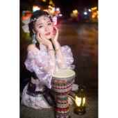 正品 饰鼓6整寸山羊皮木掏空玩鼓8寸幼儿园鼓 4寸非具洲拍摄道具装