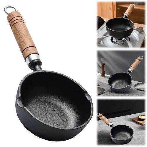 11/13cm Cast Iron Mini Egg Frying Pan Nonstick Small Wok