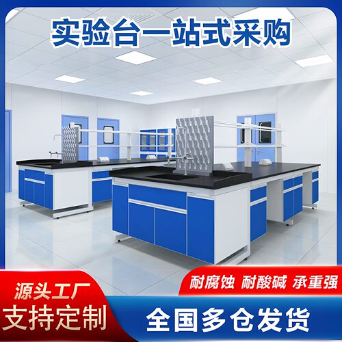钢木实验台全钢操作台全钢边台中台实验桌实验室工作台水槽台直销