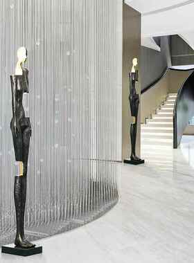 人形术雕塑落地画灯设计师艺酒店廊大展厅创意L5205大型人体雕堂