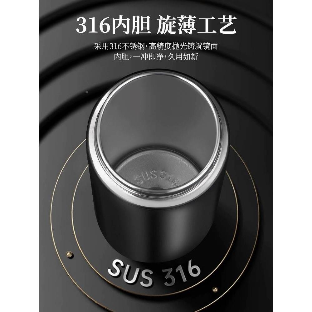 保温杯男款水杯子不锈钢茶水分离一键开盖杯2023新款高档车载茶章