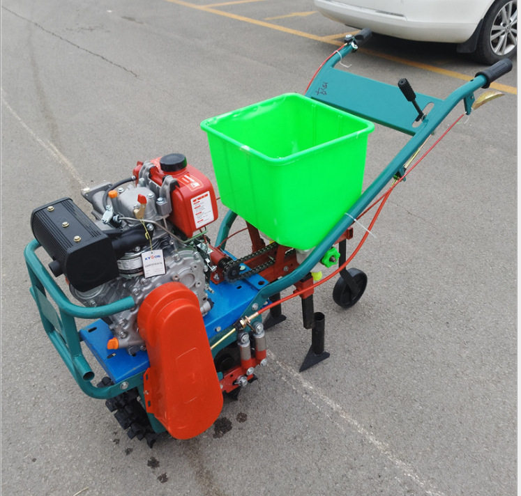 外贸旱田水田农用播种机 白菜地施肥耘播机 电启动起垄旋耕耘播机