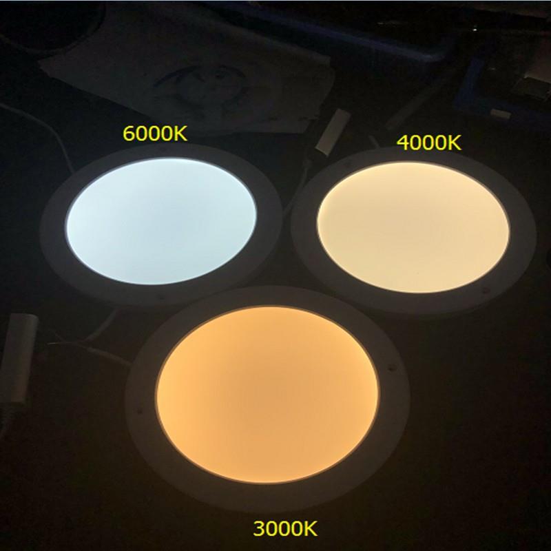 LED人体感应灯AC220V圆型18W平板灯声控楼道灯光控感应阳台吸顶灯