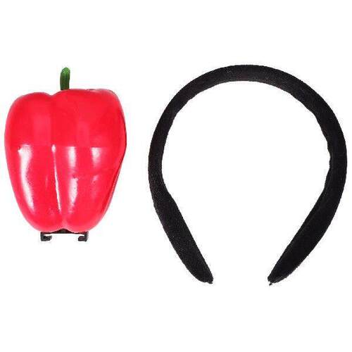 Red Bell Pepper Headb 3D Simulation Food Headdress Hair