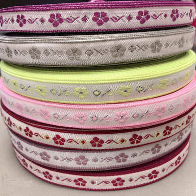 1公分小花朵民族风花边彩色提花织带服饰领口手工diy辅料衣鞋帽