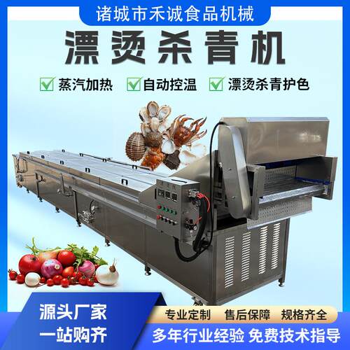 连续式漂烫杀青蒸煮机鲜玉米蒸煮漂烫机自动控温笋尖漂烫杀青设备