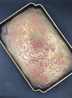 覆古黄铜茶承茶具收纳盘中式 壶垫宋式做旧茶盘茶垫 制造 干泡盘