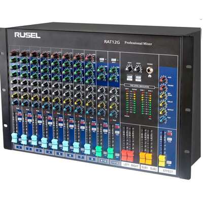 RUSEL(乐声) RAT12G 12路调音台(机架式)舞台婚庆会议多功能混响