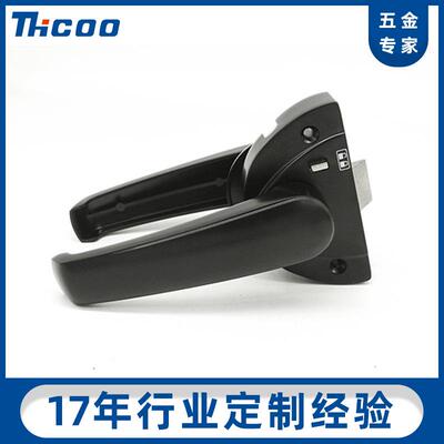 斯科房车按压拉手锁旅居车弧形按钮拉手卫生间推拉门锁A6521-1116