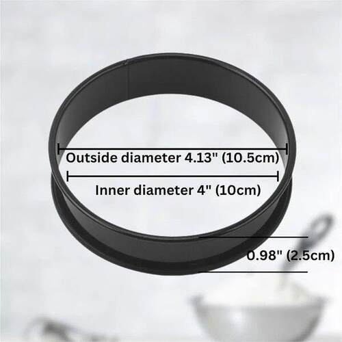 8 Pack Stainless Steel English Muffin Rings 4 Inch Crumpet