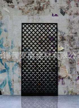 屏风花园围栏大门装饰门板金属镂空护栏CNC切割楼梯露台栏杆格栅