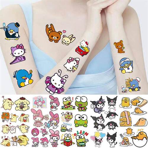 Christmas Halloween Pumpkins Tattoo Sticker Temporary Fake