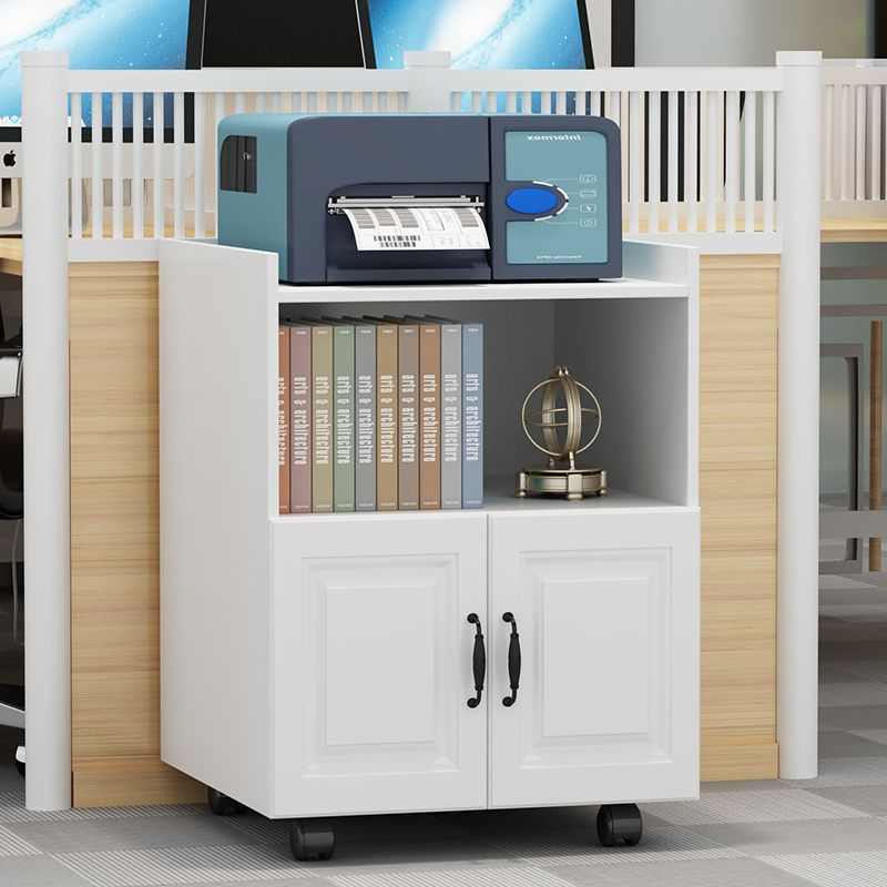 办公室a4打印机茶水柜厨房微波炉柜置物架可移动多功能文件资料柜