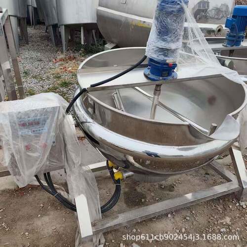 304不锈钢可倾式电加热夹层锅全自动搅拌熬煮锅商用酱料卤煮馅