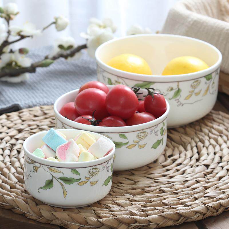 加深带盖碗 可微波大号家用泡面碗陶瓷碗饭盒碗骨瓷保鲜碗蒸蛋碗