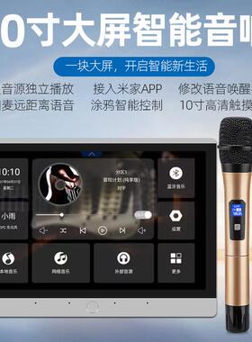 浪歌U10智能0居中控主家机1寸屏背景音乐统K歌吸顶音响KPL系控制