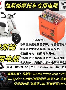适用维斯帕VESPA/GTS300/GTV300/GTS250LXV150春天冲刺摩托车电瓶