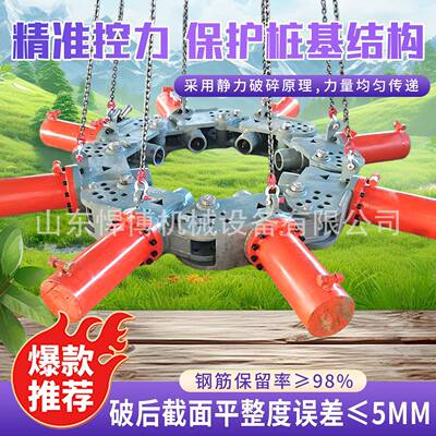 混凝土液压破桩机水泥桥梁建筑工程液压切桩机挖掘机液压破桩机