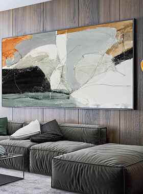 混抽合现代简约格客风厅装饰WTU画画黑色白色壁走廊玄关过道象挂