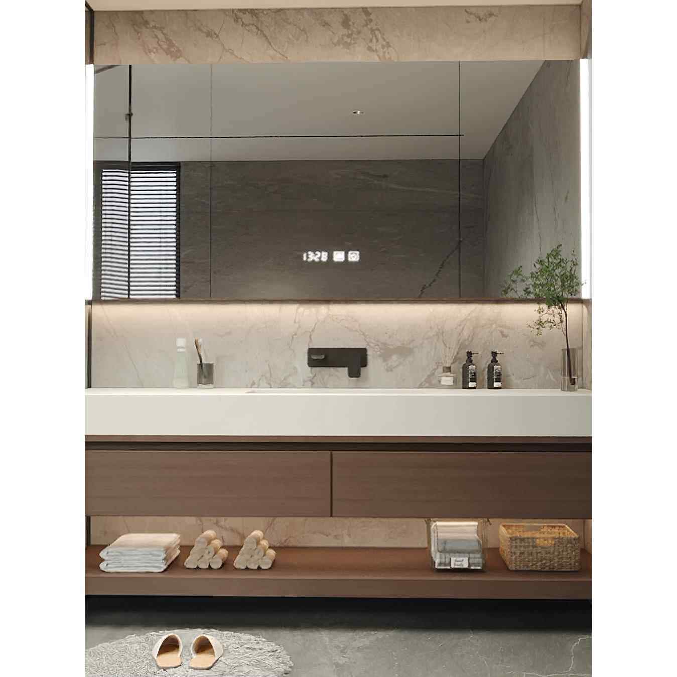 定制洗手池全铝蜂窝铝岩板热弯一体盆浴室柜组合卫生间洗漱台卫浴