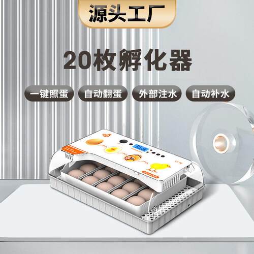 厂家直供20枚小鸡孵化器小型智能孵蛋器家用鸡蛋孵化养殖设备