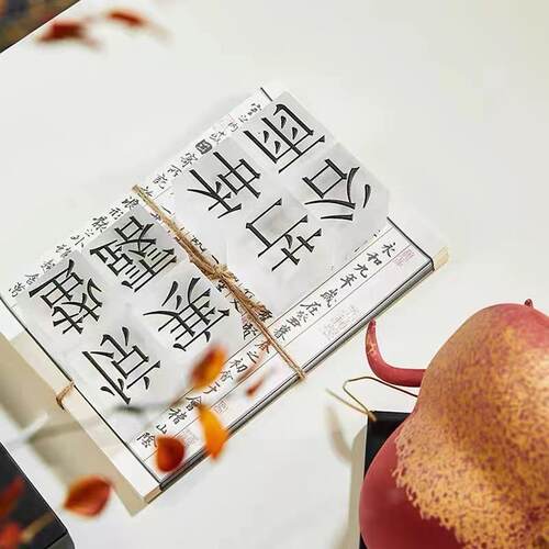 新中式古风诗词节气水晶玻璃方块摆件样板房间软装设计书房书桌摆