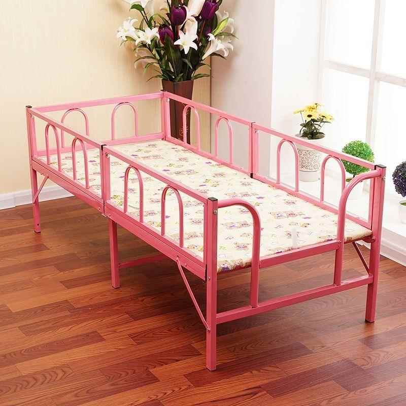 儿童折叠床带护栏幼儿园午睡床无品牌/床婴加儿宽小孩子单人铁简
