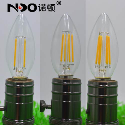 led灯泡 玻璃装饰 复古灯泡 灯丝灯C35尖泡E14厂家直销跨境钨丝