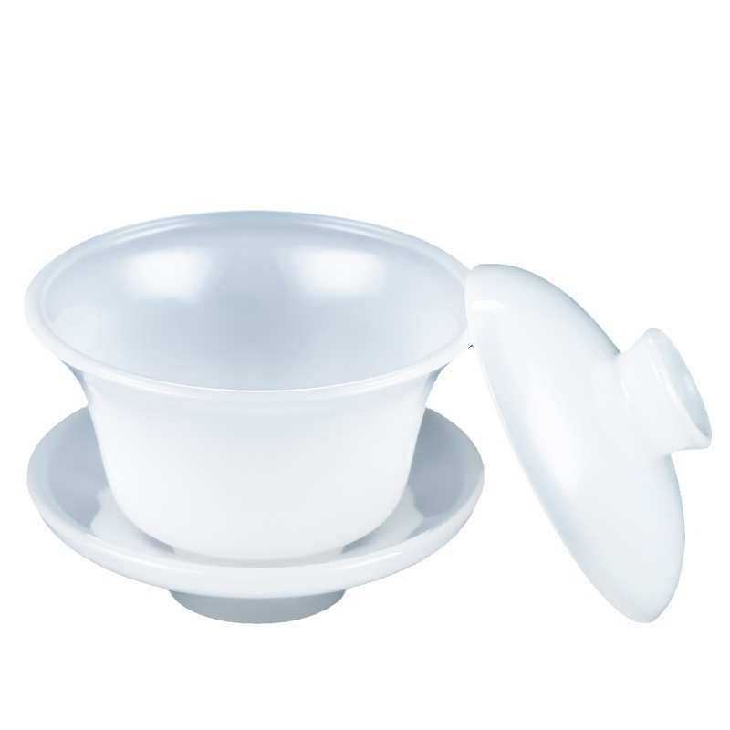 冰种玉瓷盖碗三才泡茶碗陶瓷玻璃仿玉石大号茶杯琉璃功夫茶具家用,餐饮具,盖碗,淘宝优惠券,粉丝福利购,淘宝优惠卷