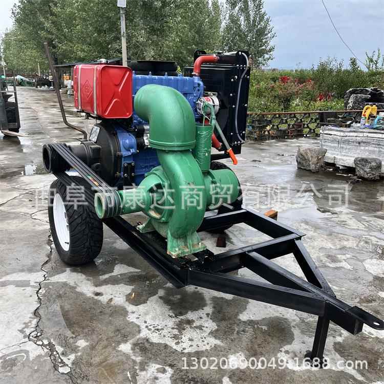 小移动式型排水排灌抽水KD-CSB-1柴油拖车14/6/8/0/2寸泵1沟河鱼