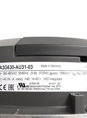 【折扣价】德国原装进口A3G630-AU31-03380/480V3700W外转子轴流