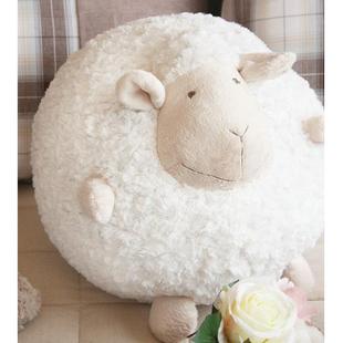 高档口球韩国原版 出圆羊公仔gin羊球形小羊雪莉公i仔网红抱枕毛绒