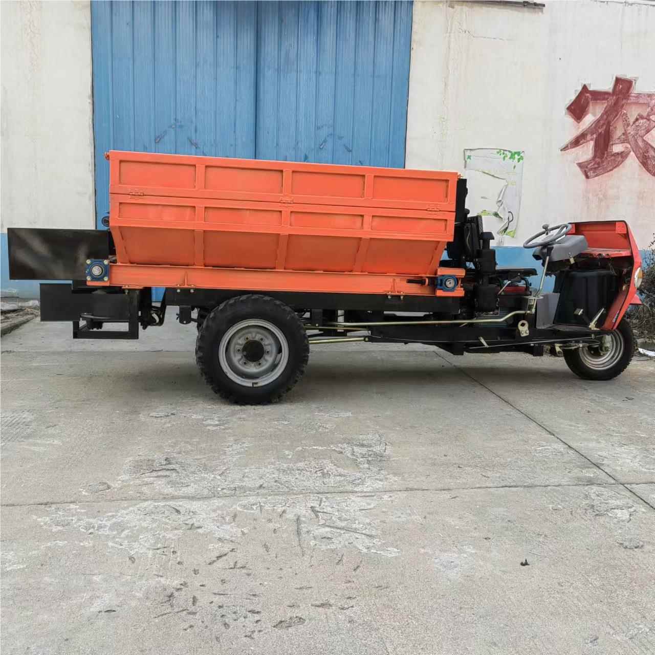 HX-SFC四轮车牵引式撒粪车 轮一体式撒 肥三车不锈钢粒肥颗撒肥器