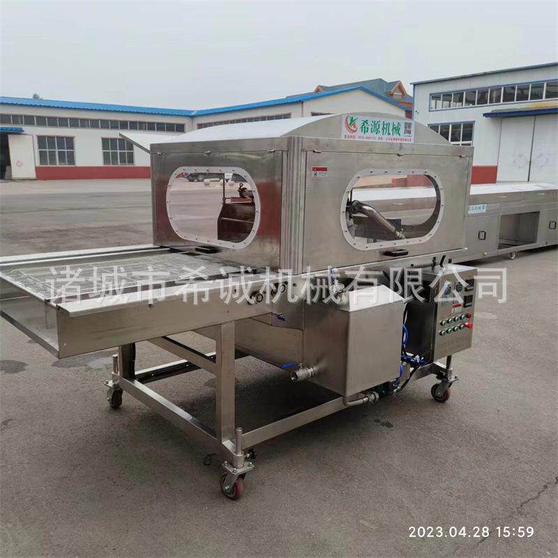 升级巧克力涂层机冻干草莓巧克力涂层冷却线转子泵巧克力裹涂设备