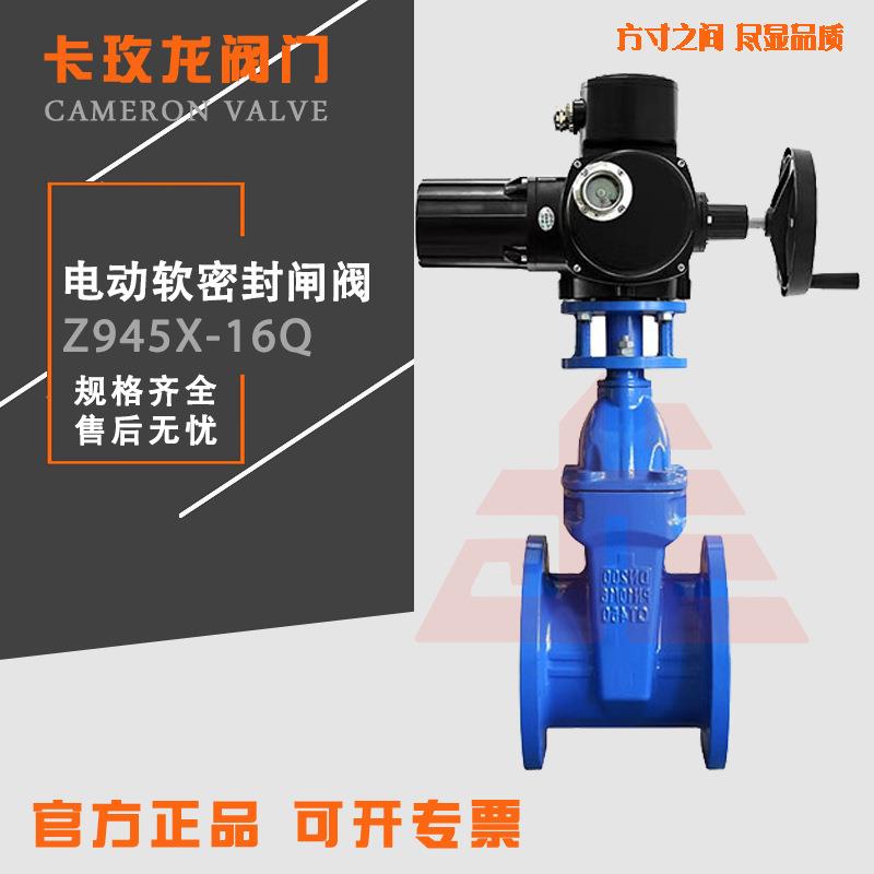Z945X-16Q电动法兰暗杆市政污水工程远程调节阀防爆软密封闸阀380