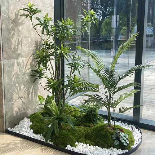 仿真绿色植物造景室内楼梯角落装饰阳台玄关橱窗生假树景观植物造