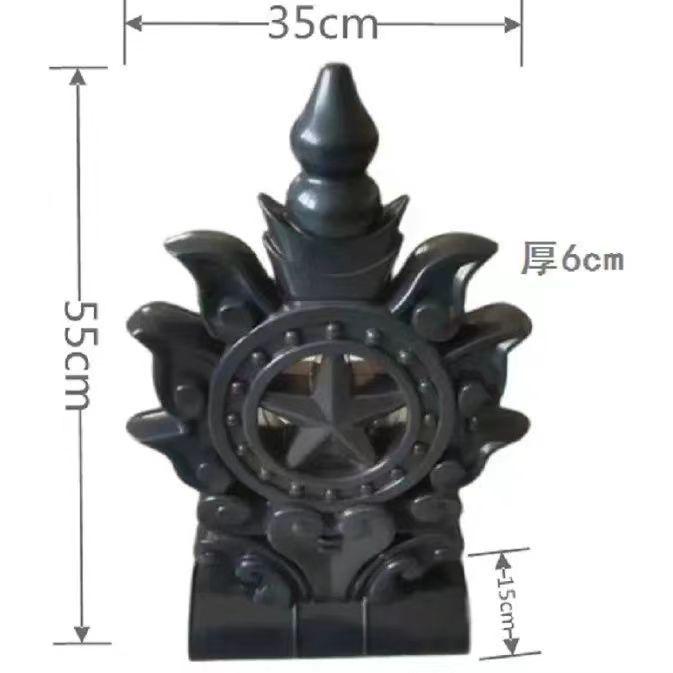 吉星楼吉星高照新款仿古树脂瓦配件吉祥如意双龙戏珠屋顶屋脊装饰
