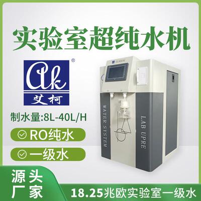 艾柯实验室超纯水器8L-40L/H化学实验室用三级水超纯水仪设备