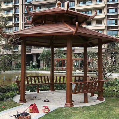 仿古八樟角角凉亭木木亭子户外DBA古建凉亭六仿古子松亭厂家