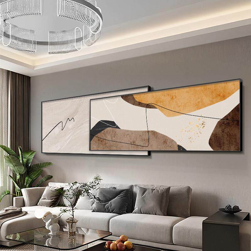 客厅抽象大气叠画 画极简沙发背景墙挂画 画现代简约肌理卧室艺术